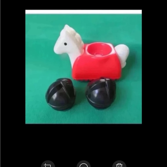 vintage Little Tikes Toddle Tots Wer Waffle HORSE & 2 BLACK KNIGHTS LOT - Picture 2 of 3